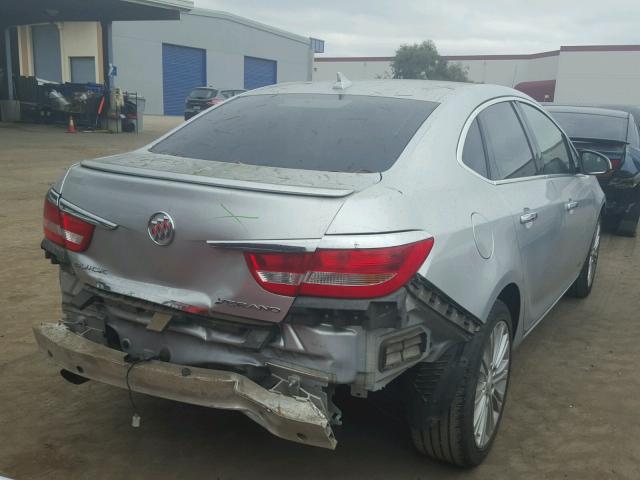 1G4PP5SK9E4137049 - 2014 BUICK VERANO SILVER photo 4