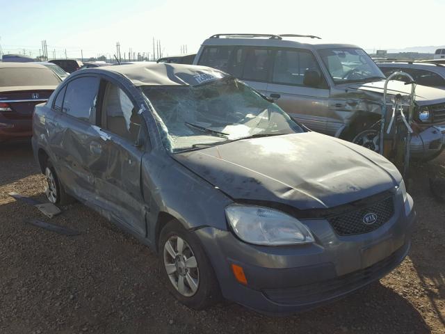 KNADE123266105044 - 2006 KIA RIO GRAY photo 1