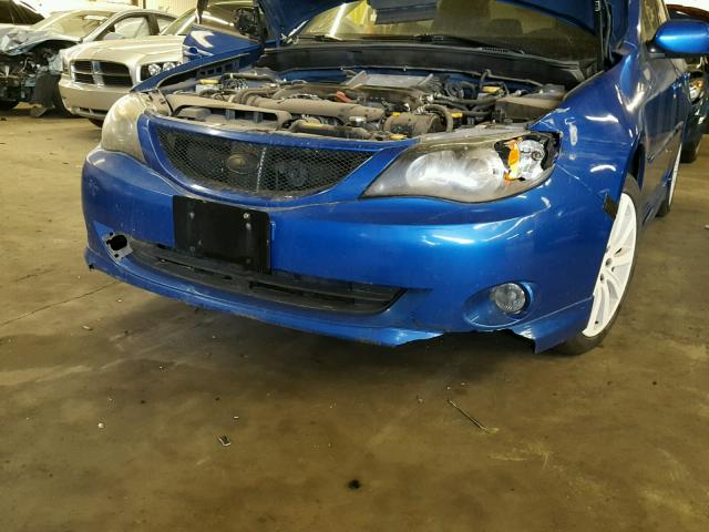 JF1GE76629G513894 - 2009 SUBARU IMPREZA WR BLUE photo 9