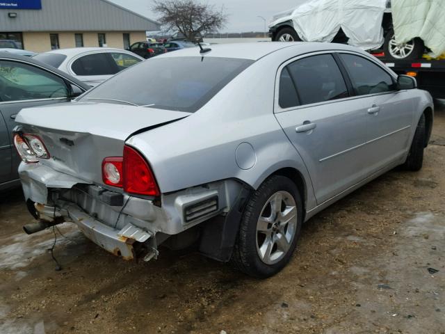 1G1ZC5EB3A4149284 - 2010 CHEVROLET MALIBU 1LT SILVER photo 4