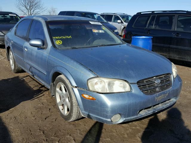 JN1CA31D31T606764 - 2002 NISSAN MAXIMA BLUE photo 1