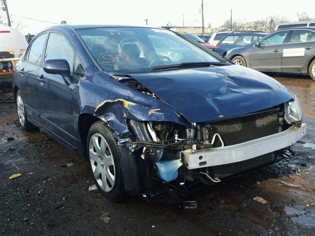 1HGFA16567L081046 - 2007 HONDA CIVIC LX BLUE photo 1