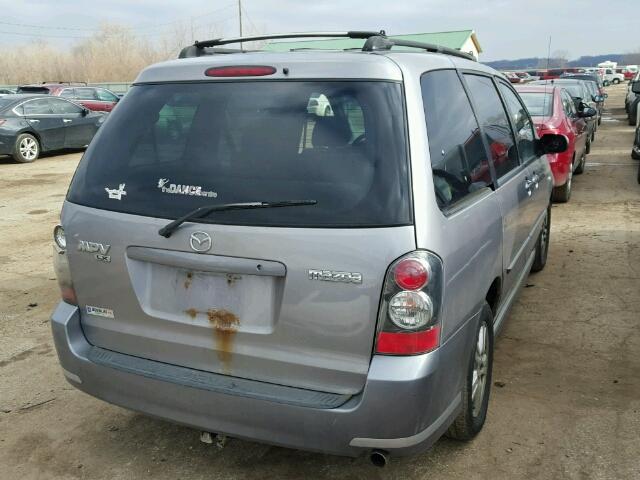 JM3LW28A940500871 - 2004 MAZDA MPV WAGON SILVER photo 4