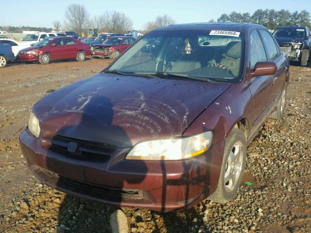 1HGCG1654WA056044 - 1998 HONDA ACCORD EX RED photo 2