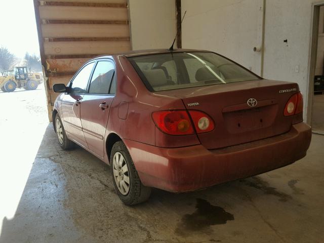 1NXBR32E03Z118387 - 2003 TOYOTA COROLLA CE RED photo 3