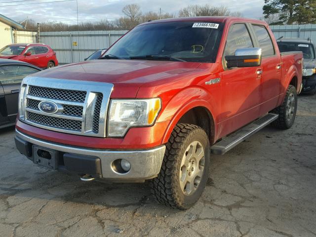 1FTFW1EV1AFC28011 - 2010 FORD F150 SUPER RED photo 2