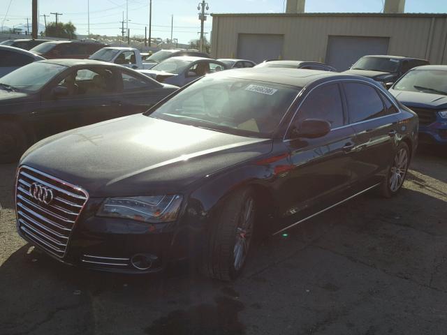 WAURMAFD9EN003238 - 2014 AUDI A8 L TDI BLUE photo 2