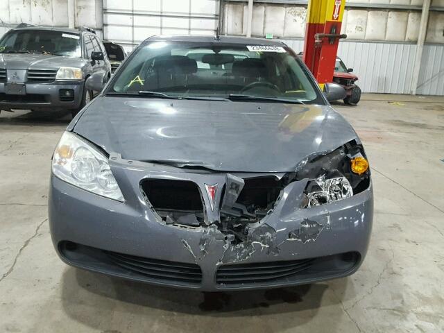 1G2ZG57B784235253 - 2008 PONTIAC G6 BASE CHARCOAL photo 9