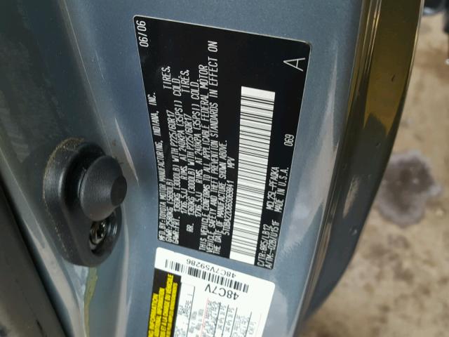 5TDBA22C66S069841 - 2006 TOYOTA SIENNA XLE BLUE photo 10