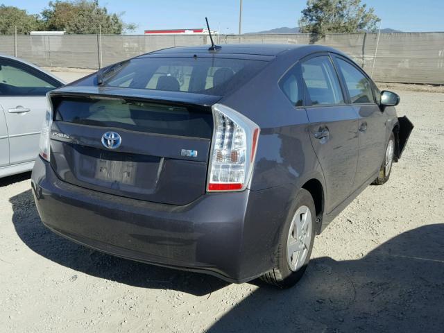 JTDKN3DU5B0254623 - 2011 TOYOTA PRIUS CHARCOAL photo 4