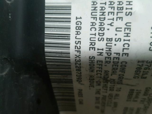 1G8AJ52FX3Z207392 - 2003 SATURN ION LEVEL 蓝色 照片 10