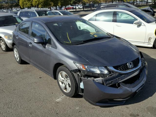 19XFB2F55DE241276 - 2013 HONDA CIVIC LX GRAY photo 1