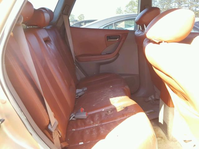 JN8AZ08W23W202802 - 2003 NISSAN MURANO SL GOLD photo 6