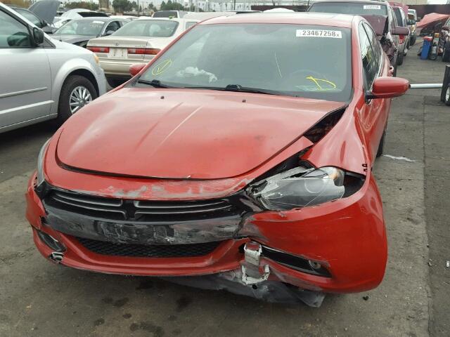 1C3CDFEB3FD111761 - 2015 DODGE DART GT RED photo 9