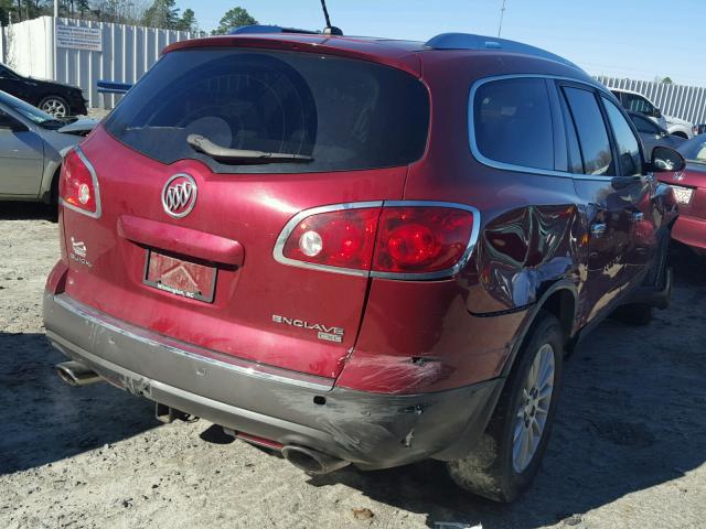 5GAER23D09J201248 - 2009 BUICK ENCLAVE CX BURGUNDY photo 4