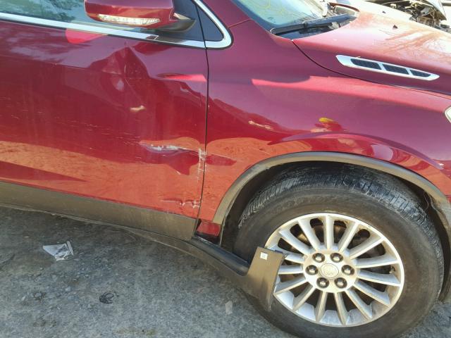 5GAER23D09J201248 - 2009 BUICK ENCLAVE CX BURGUNDY photo 9