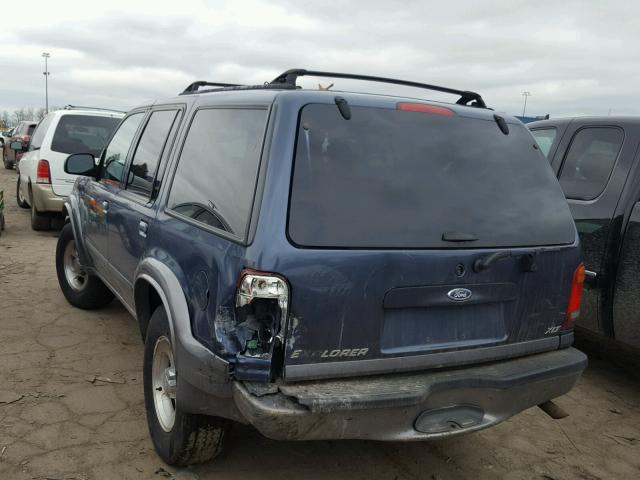 1FMZU73E1YZA51456 - 2000 FORD EXPLORER X BLUE photo 3