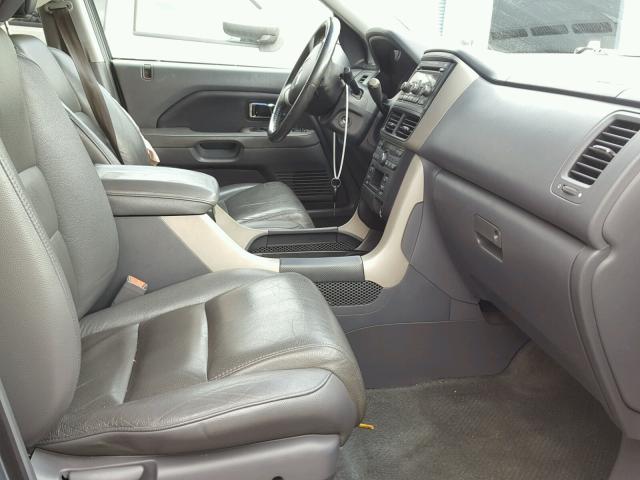 2HKYF18597H531332 - 2007 HONDA PILOT EXL BLUE photo 5