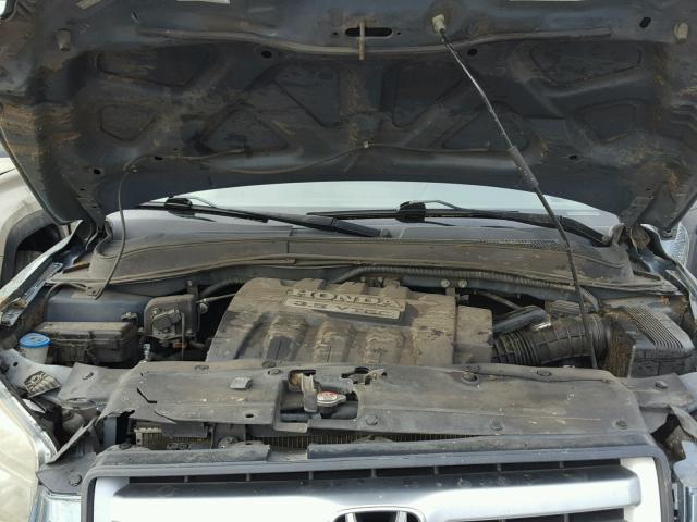 2HKYF18597H531332 - 2007 HONDA PILOT EXL BLUE photo 7