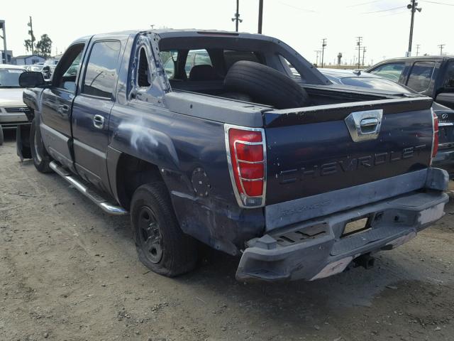 3GNEC13T32G160601 - 2002 CHEVROLET AVALANCHE BLUE photo 3