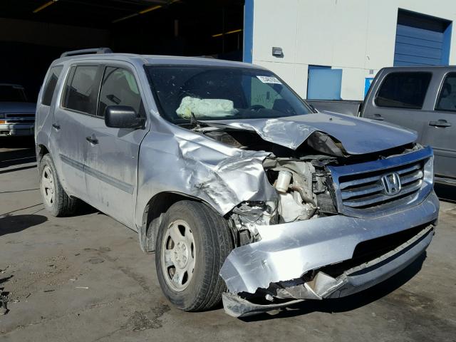 5FNYF3H25DB040767 - 2013 HONDA PILOT LX SILVER photo 1