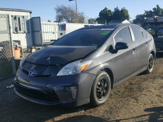 JTDKN3DU1D5693422 - 2013 TOYOTA PRIUS GRAY photo 2