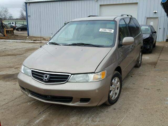 5FNRL18944B041892 - 2004 HONDA ODYSSEY EX BEIGE photo 2