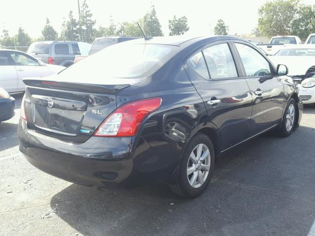 3N1CN7AP3DL871764 - 2013 NISSAN VERSA S BLACK photo 4