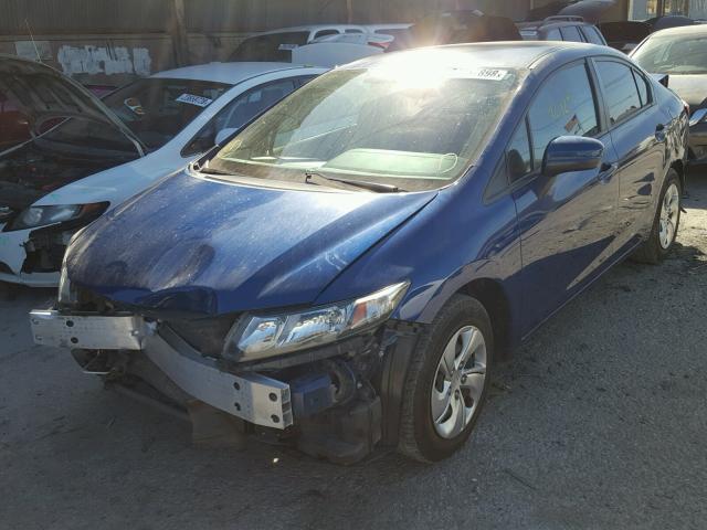 19XFB2F52EE216949 - 2014 HONDA CIVIC LX BLUE photo 2