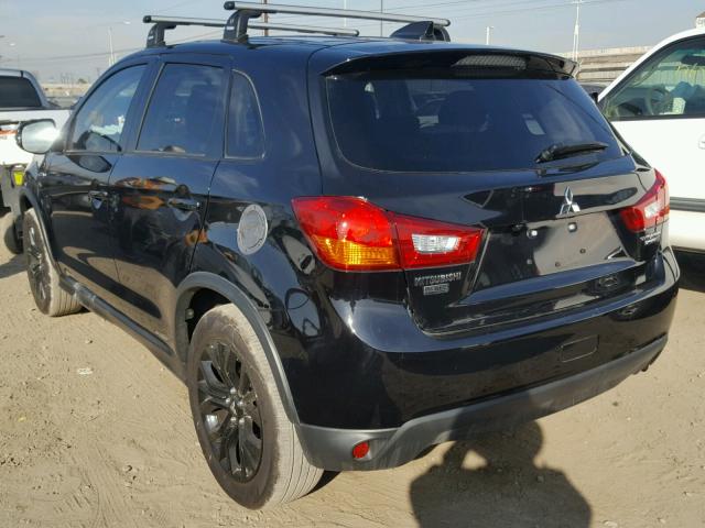 JA4AP3AU4HZ036102 - 2017 MITSUBISHI OUTLANDER BLACK photo 3