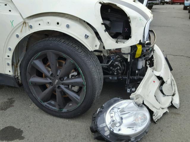 WMWSV3C52DT389115 - 2013 MINI COOPER S CREAM photo 9