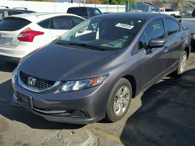 19XFB2F59FE219252 - 2015 HONDA CIVIC LX CHARCOAL photo 2