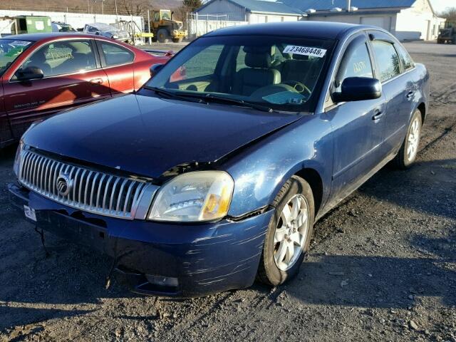 1MEFM40156G605449 - 2006 MERCURY MONTEGO LU BLUE photo 2