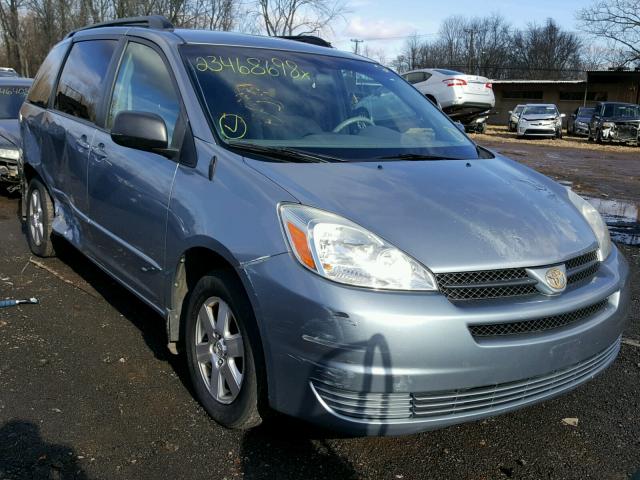 5TDZA23C14S081356 - 2004 TOYOTA SIENNA CE BLUE photo 1