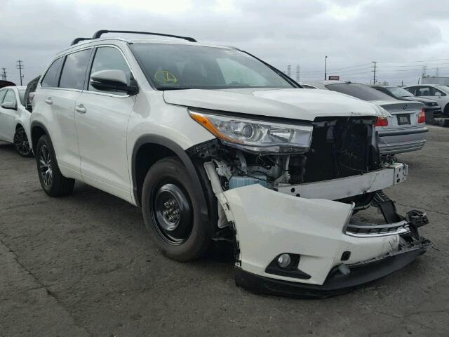 5TDKKRFH4GS144212 - 2016 TOYOTA HIGHLANDER WHITE photo 1