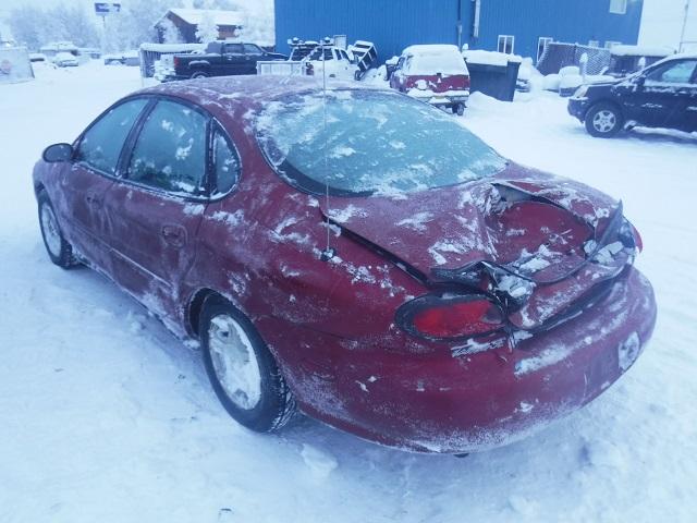 1FAFP53S3XA188538 - 1999 FORD TAURUS SE RED photo 3