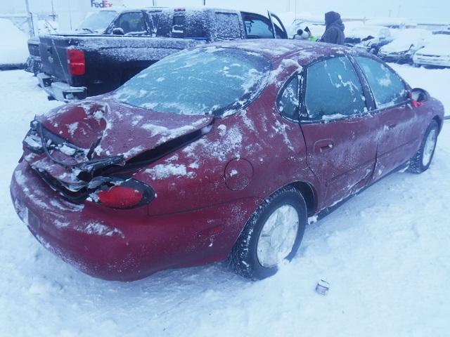 1FAFP53S3XA188538 - 1999 FORD TAURUS SE RED photo 4