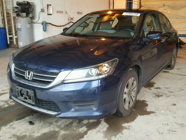 1HGCR2F37DA018268 - 2013 HONDA ACCORD LX BLUE photo 2