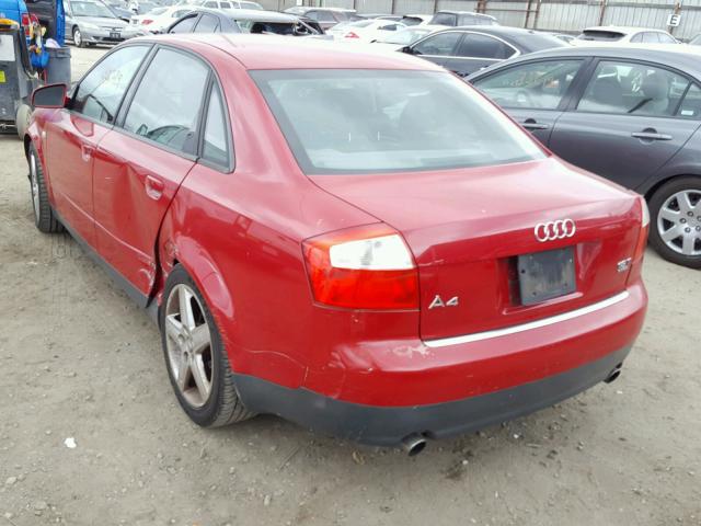 WAULC68E03A251099 - 2003 AUDI A4 1.8T QU RED photo 3