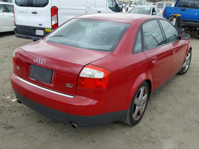 WAULC68E03A251099 - 2003 AUDI A4 1.8T QU RED photo 4