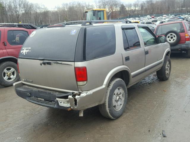 1GNDT13X14K145377 - 2004 CHEVROLET BLAZER TAN photo 4