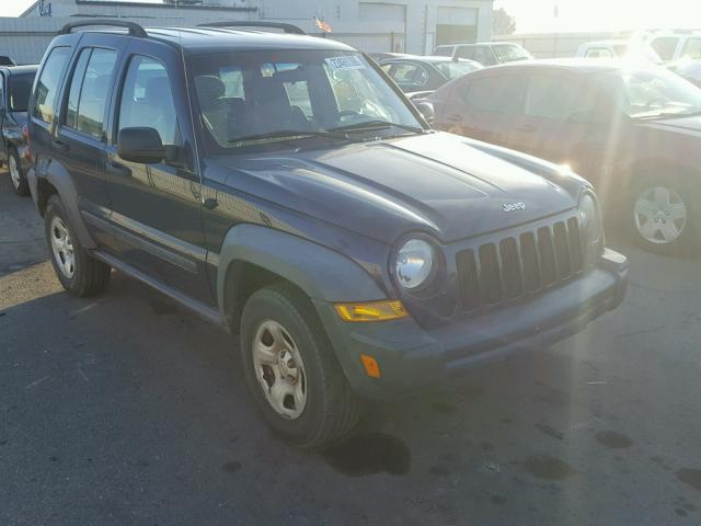 1J4GL48K07W521787 - 2007 JEEP LIBERTY SP BLUE photo 1