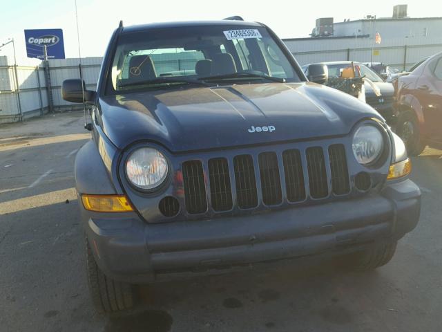 1J4GL48K07W521787 - 2007 JEEP LIBERTY SP BLUE photo 9