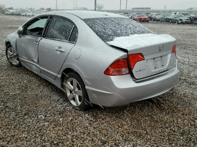 1HGFA16978L074059 - 2008 HONDA CIVIC EXL SILVER photo 3