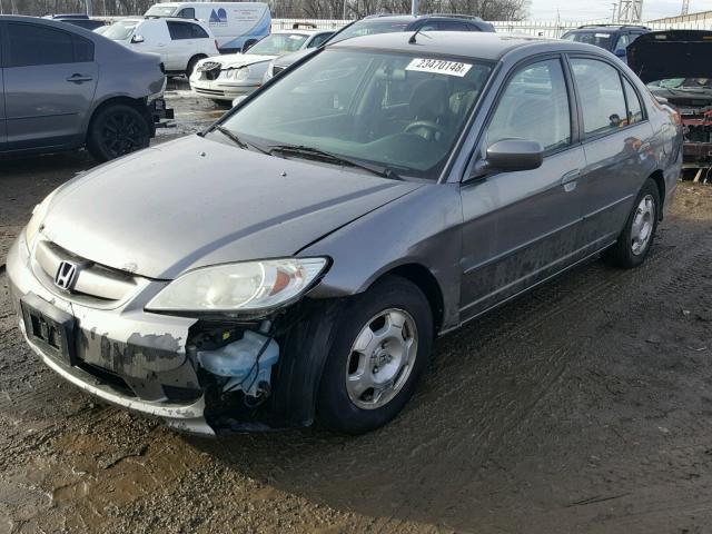 JHMES96614S004101 - 2004 HONDA CIVIC HYBR GRAY photo 2