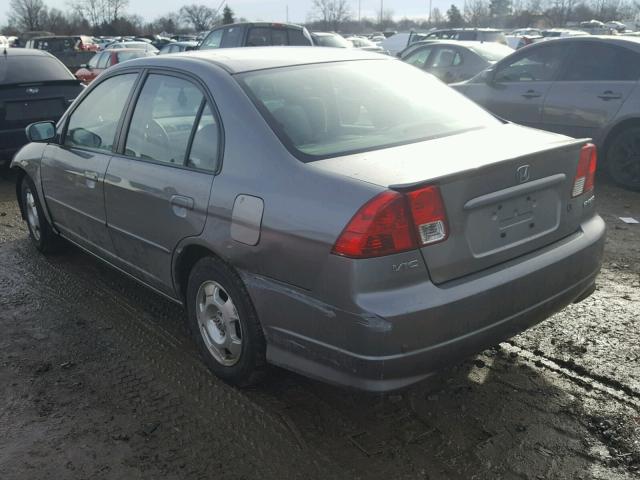 JHMES96614S004101 - 2004 HONDA CIVIC HYBR GRAY photo 3