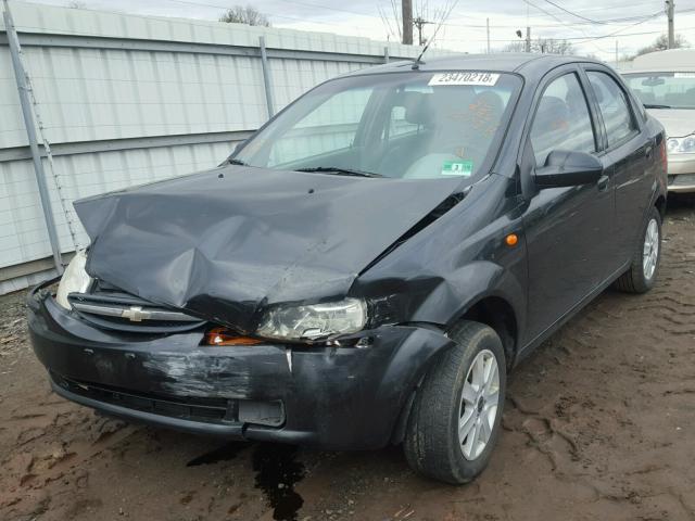 KL1TD526X4B155298 - 2004 CHEVROLET AVEO BLACK photo 2