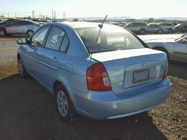 KMHCN46C58U276410 - 2008 HYUNDAI ACCENT GLS BLUE photo 3