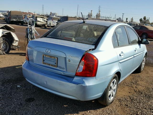 KMHCN46C58U276410 - 2008 HYUNDAI ACCENT GLS BLUE photo 4