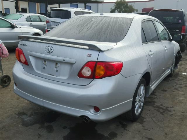 1NXBU4EEXAZ294098 - 2010 TOYOTA COROLLA BA SILVER photo 4